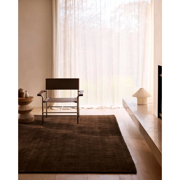 AARISH RUGS Wool Hand-tufted Area Rugs: Comfort, Craftsmanship & Contemporary Style Living Room Carpet, Modern Lake Rug for Hallway (Umber)