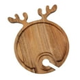 thumbnail image 5 of Wooden Appetizer Plate Snack Serving Board Charcuterie Tray Sturdy Wood for Christmas Party Restaurant Events, 5 of 9