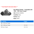 thumbnail image 2 of Rear Wheel Cylinder - Compatible with 1984 - 1987 Isuzu Trooper 1985 1986, 2 of 2