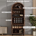 thumbnail image 5 of 71"Farmhouse Arched Bar Cabinet: tall arched display cabinet , arch wine bar cabinets &coffee bar, whiskey station with wine rack and Wine Glass Holder - Liquor Bars Cabinet for Living Dining Room, 5 of 12
