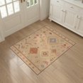thumbnail image 3 of ODIKA 3'x5' Washable Accent Rug Beige Geometric Design Intricate Motifs with Symmetrical Border for Bedside, Nursery Room, Pet Friendly & Non-Shedding, 3 of 7