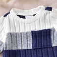 thumbnail image 6 of WUANDIXFA Baby Boy Clothes Color Block Ribbed Knitted Outfits Long Sleeve Romper+ Pants 2PCS Outfit 0-12 Months (Blue, 18-24 Months), 6 of 9