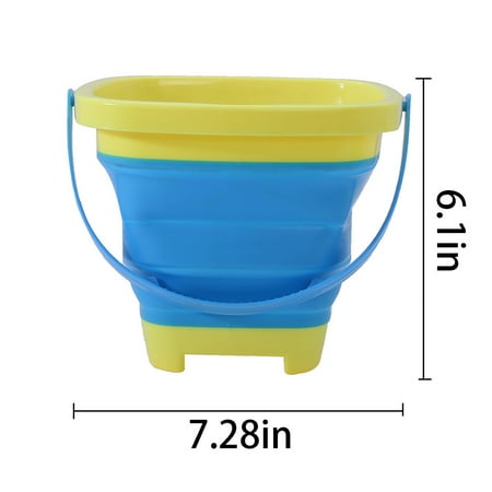 Collapsible Pail - Muxika Collapsible Foldable Sand Bucket Expandable Sand Pail Square and Circle for Beach Multi Purpose for Kids Collapsible Silicone Bucket