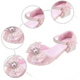 thumbnail image 5 of Girls Sparkly Rhinestone Dress Shoes Kids Glitter Princess Mary Jane Shoes Low Heels Party Wedding Footwear, 5 of 6