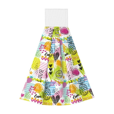 

Coaee Tropical Pineapples for Fast Absorbent Hanging Towels with Velcro for Kitchen Bathroom Laundryroom