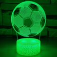 thumbnail image 5 of 7 Colors 3D Illusion Light Lamp Auto Gradual Changing 3D Night Light | Home Room Decoration Table Lamp| Christmas Birthday Gift (Soccer Led Light), 5 of 5