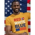 thumbnail image 2 of Red White Blue 4Th T-Shirt Men -Image by Shutterstock, Male x-Large, 2 of 4