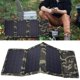 thumbnail image 2 of Bolsa de carga del tablero del cargador del panel solar plegable portátil de 12W para acampar al aire libre del banco de energía del teléfono, 2 of 10