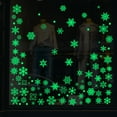 thumbnail image 4 of 93PCS Glow in The Dark Snowflake Window Clings, Glass Window Snowflake Decals, Non-Adhesive Stickers, Static Stickers, Christmas Stickers for Children's Room Decoration Christmas Decoration, 4 of 8