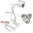 thumbnail image 2 of Practical Turtle Tortoise UV Basking Light Holder Lamp Clip Reptile Heating Light Bulb Temperature Controller BLACK 50W BULB, 2 of 8