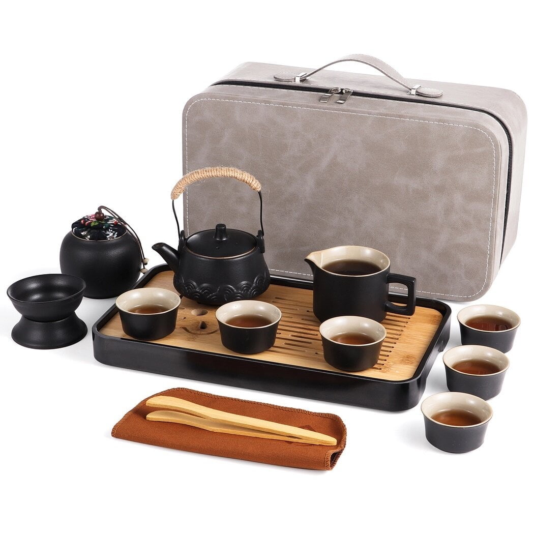 辻四郎　美品　gem-B T&JODEE SHIRO TUJI Made In Japan Tombo Dragonfly Blue Glazed Ceramic Tea Pot and Cups