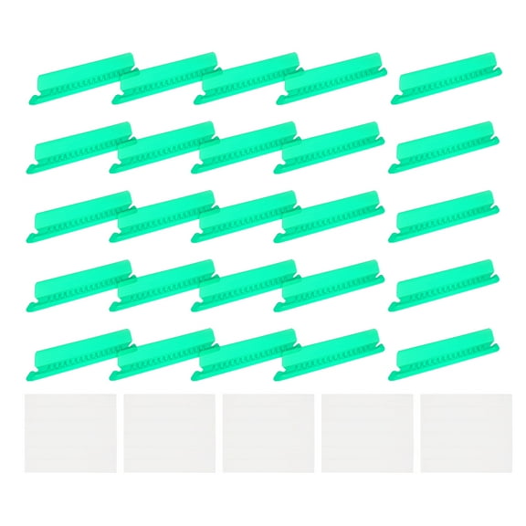 Uxcell Hanging File Folder Tabs, 4 Inch File Folder Tabs and Inserts Plastic Clear File Folder Labels Filing Tabs for Hanging File Folders, Green, 50 Pcs
