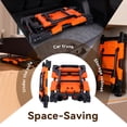 thumbnail image 7 of 220LB Folding Hand Truck Moving Dolly, Hand Trucks Heavy Duty Combination of 4 Wheels and 2 Wheels Convertible Dolly Cart with Retractable Handle Dolly for Moving Office Carts(Orange), 7 of 7