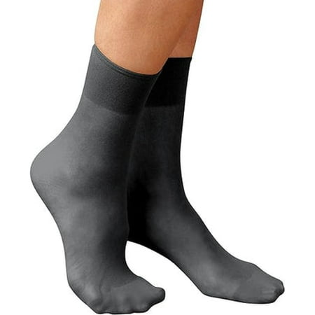 Women s Sheer 6-pair Packs Ankle Highs Comfort with Reinforced Toe - Great for Dress Shoes  Nursing Shoes Everyday Wear