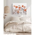 thumbnail image 3 of Orange Spring Floral Wall Art for Living Room,Canvas Picture Wall Decor for Bathroom Bedroom,Watercolor Summer Botanical Painting Artwork for Office Kitchen Hallway Dining Room Home Decor 12"x16", 3 of 8