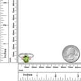thumbnail image 6 of Gem Stone King 3.30 Ct Oval Green Peridot Pink Lab Grown Diamond 925 Sterling Silver Ring, 6 of 6