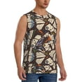thumbnail image 2 of Balery Vector Butterflies Men's Sleeveless Muscle Shirts Workout Tank Top, Moisture Wicking, Odor Protection-XX-Large, 2 of 8