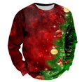thumbnail image 5 of Mens Hoodies Mens Christmas Plus Size Hoodless Pullovers Fashion Sweatshirts Holiday Logo Print Clothing Tops Hop Oversized Sweatshirts Striped Tape Sweatshirt Apparel T Bohemian Jackets Men Ho Red M, 5 of 5