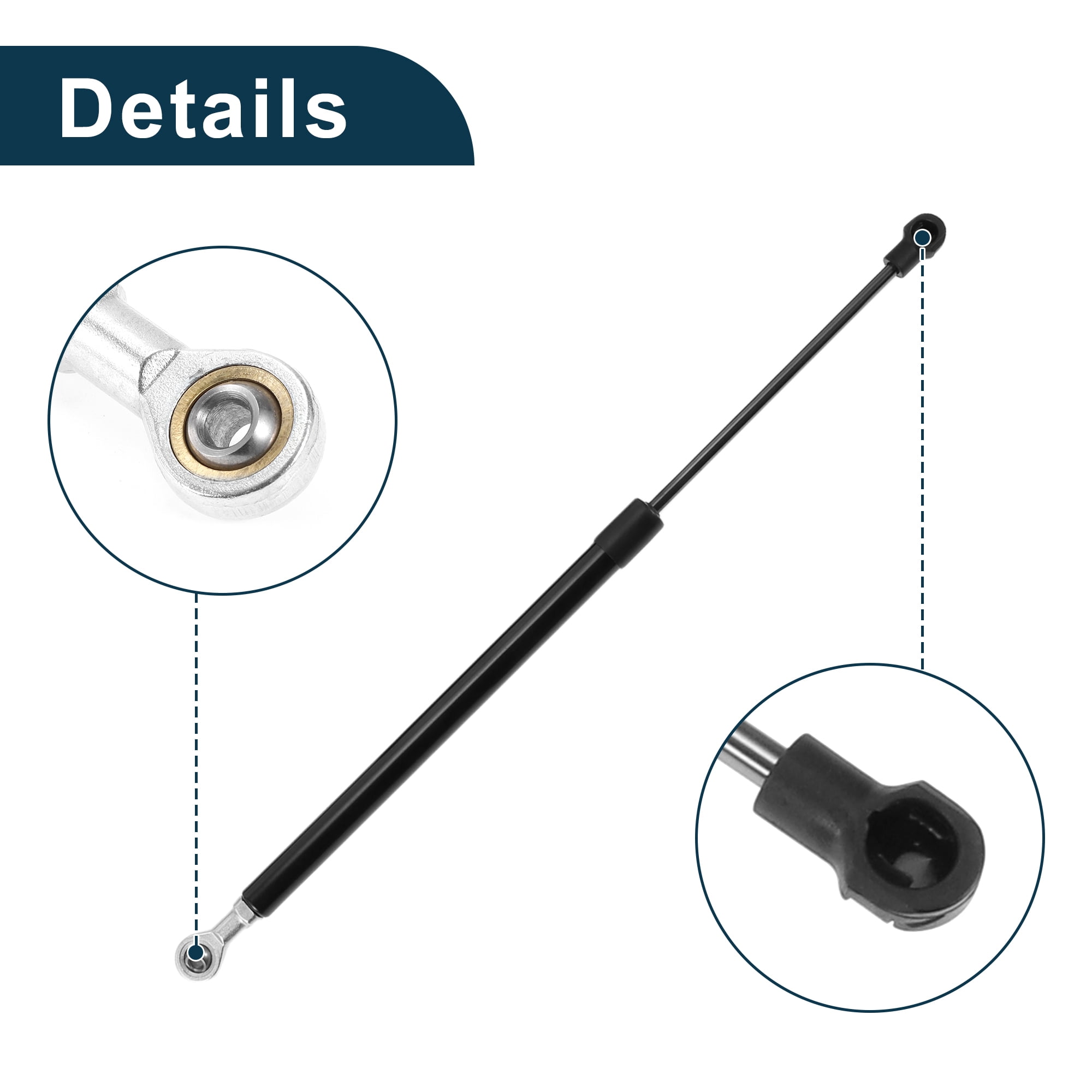 Unique Bargains 4Pcs Lift Supports for Infiniti QX56 2004-2010 No.904517S000 Black