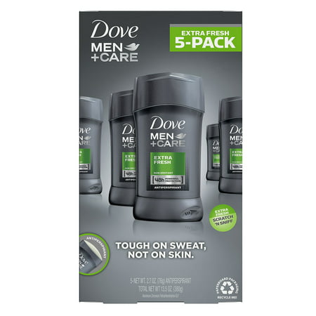 Dove Men+Care Antiperspirant Deodorant, Extra Fresh, 2.7 Oz, 5 Ct ...