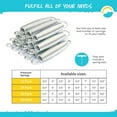 thumbnail image 6 of SkyBound Universal Replacement Trampoline Springs with Spring Tool Heavy-Duty Galvanized Steel Set of 12-48 Sizes 3.5" to 8.5" for Skywalker, JumpKing, UpperBounce, SportsPower and Others 3.5 Inch 36 Pack, 6 of 8