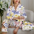 thumbnail image 6 of Pajama Sets for Women 2 Pcs, Floral puppy Button Down Long Sleeve Sleepwear Lounge PJ Sets, 6 of 6