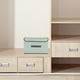 thumbnail image 5 of Caja de tela plegable con tapa | Juego de 2 piezas (grande y pequeña) | Organización de armarios y habitaciones | Almacenamiento de juguetes y oficina | Gris, verde, beige y rosa, 5 of 6