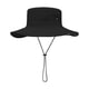thumbnail image 3 of Sombrero de pescador de secado rápido para hombres y mujeres, sombrero para el sol, gorras de camping de verano, transpirable, para el sol Negro, 3 of 9