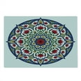 thumbnail image 2 of Moroccan Cutting Board, Mandala Lotus Flowers Eastern Themed Oriental Circular Medallion Traditional, Decorative Tempered Glass Cutting and Serving Board, Large Size, Green Blue Ruby, by Ambesonne, 2 of 5