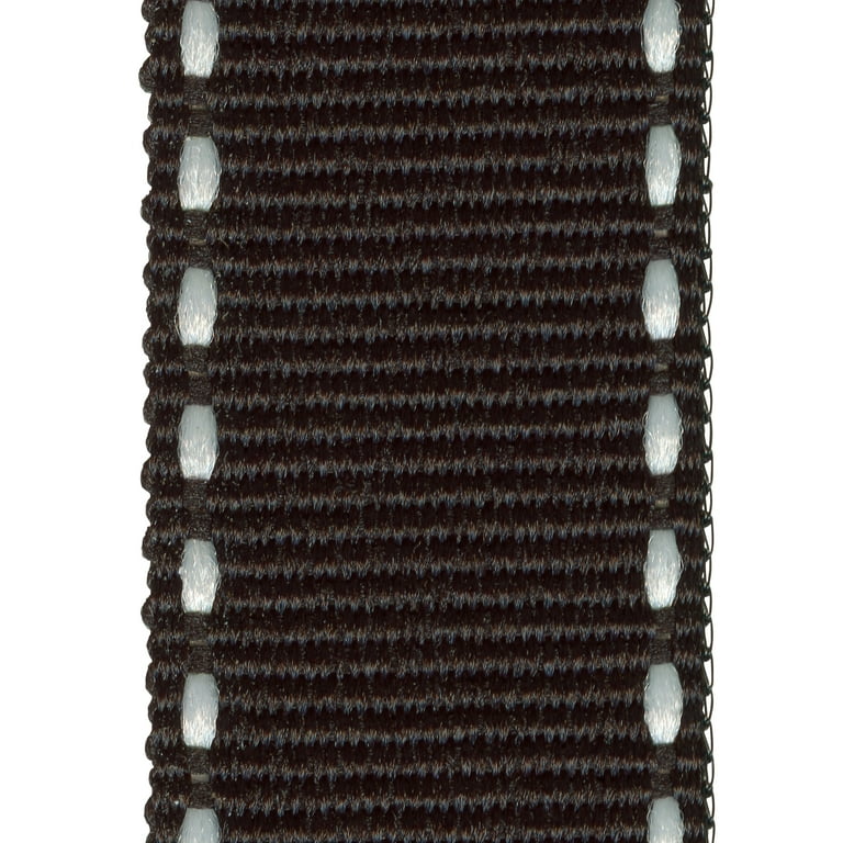 Offray Ribbon, Black and White 5/8 inch Grosgrain Polyester