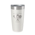 thumbnail image 1 of Pickleball Tumbler Designated Dinker Travel Mug Funny Pickle Ball Insulated Laser Engraved Coffee Cup Gift 20 oz White, 1 of 1