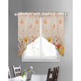 thumbnail image 2 of Colorful Spring Floral Swag Valances for Windows, Vintage Summer Botanical Rod Pocket Sheer Valances for Small Windows, Swag Toppers Light Filtering for Kitchen Living Room 2 Panels 28''x36'', 2 of 2