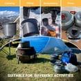 thumbnail image 2 of Bulin Camping Cookware Mess Kit, Backpack Portable Campfire Cooking Pots Pans Kettle Set, Lightweight Durable Cook Gear for Open Fire Hiking, Outdoor (BPA Free Bowls, Plates) ,12PCS, 2 of 5