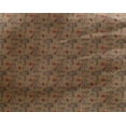 thumbnail image 3 of oneOone Georgette Viscose Dark Beige Fabric Artistic Tree Sewing Craft Projects Fabric Prints By Yard 42 Inch Wide, 3 of 3