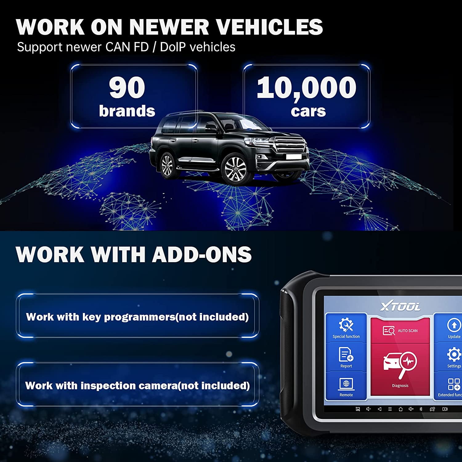 Buy XTOOL D9 Smart Diagnostic Scan Tool, All Systems Diagnostics Car