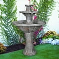 thumbnail image 2 of 2-Tier Freestanding Waterfall Fountain, Outdoor Garden, Yard, Lawn, Porch Décor, 2 of 10