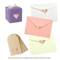 thumbnail image 2 of Royal Green Metallic Hearts Sticker Envelope Seals 19mm Decorative Crafting and Scrapbooking Labels in Rose Gold 3/4 inch - 400 Pack, 2 of 7