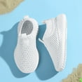 thumbnail image 4 of Children Sports Shoes Kids Mesh Sneakers Breathable Lightweight Comfortable Athletic Footwear for Everyday Running Walking Outdoor Play,Color:White,Size:28, 4 of 8