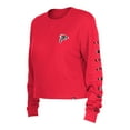 thumbnail image 2 of Women's New Era  Red Atlanta Falcons Sport Night Thermal Long Sleeve Cropped-T-Shirt, 2 of 3