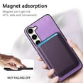 thumbnail image 5 of Magnetic 2 in 1 Detachable Wallet Compatible with Samsung Galaxy S23 Plus Case, with Card Holder Faux Leather Men Women Compatible with MagSafe Phone Cover for Samsung Galaxy S23 Plus, Purple, 5 of 11