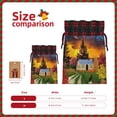 thumbnail image 3 of KLL Fall Village Scenery for Christmas Gift Bag,Christmas Burlap Goody Gift Bags with Plaid Drawstrings for Xmas Presents Holiday Party Favor Treats Candy-Black, 3 of 8