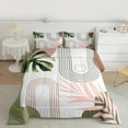thumbnail image 2 of Homewish Vintage Geometric Striped Queen Comforter Set,Modern Minimalist Art Bedding Sets,White Pink Green Bedding Comforter Set For Men Women,Microfiber Bedroom Decor Reversible,3 Pieces, 2 of 8