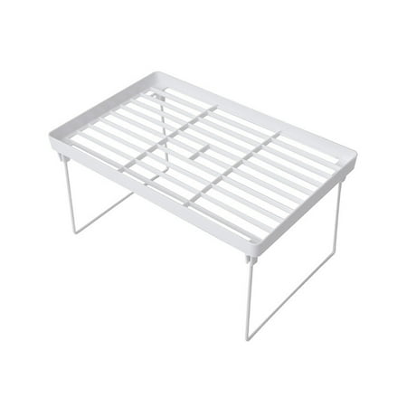 

HOOUDO Foldable Kitchen Storage Rack Clearance Food Storage Storage Rack White Wire Stacking Cabinet Shelf Stackable Foldable St Rack Desk Countertops Storage Holder Shelf Space Saving Shelf