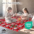 thumbnail image 4 of ODIKA 6'x9' Machine Washable Non-Slip Area Rug, Nordic Motif with Interlocking and Festive Pine Details High Traffic Rug, Red, 604221, 4 of 5