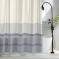 thumbnail image 2 of Wave Stripe Fabric Shower Curtain Geometric Washable Shower Curtains for Bathroom, Waterproof Bath Curtain with Hooks Home Decor 72x72in, 2 of 8