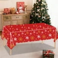 thumbnail image 6 of Large Plastic Christmas Tablecover, Waterproof Party Tablecloth for Holiday Gatherings, Disposable Festive Table Cover for Dining Table and Party Decor(D), 6 of 6