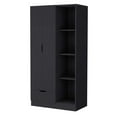 thumbnail image 5 of Newboti Furniture Cimarron 2-Door Armoire with Open Compartment Black 23870, 5 of 7