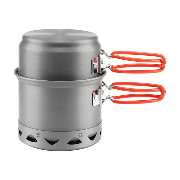 Fire-Maple FMC-217 Solo Camping Cookware, Hard-Anodized Aluminum, 900ml Pot with Lid/Bowl, 268g