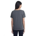 thumbnail image 2 of Ladies' Triblend Fleck Short-Sleeve V-Neck T-Shirt CHARCOAL FLECK M, 2 of 3