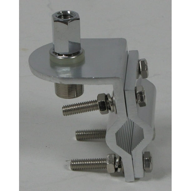 Aluminum Double Groove Mirror MOUNT CB Antenna Bracket 3_8 x 24 Stud